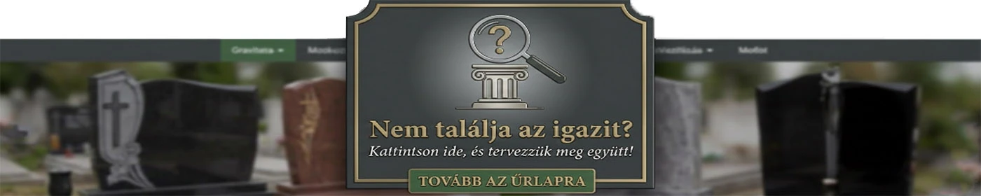 Egyedi gránit síremlék ajánlatkérő lap